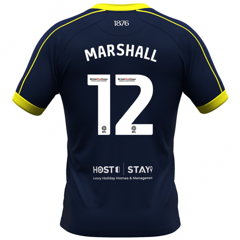 Kandiny Hombre Camiseta Eve Marshall #12 Armada 2ª Equipación 2023/24 La Camisa Chile