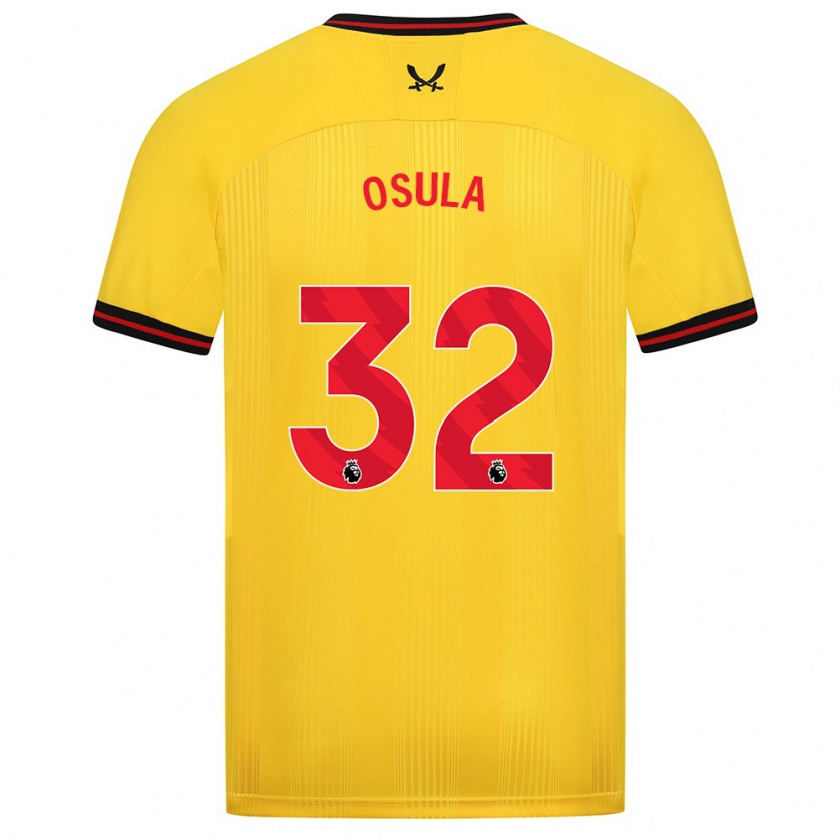 Kandiny Hombre Camiseta William Osula #32 Amarillo 2ª Equipación 2023/24 La Camisa Chile