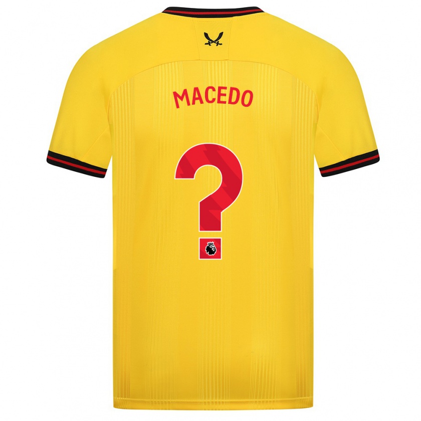 Kandiny Hombre Camiseta Fernando Macedo #0 Amarillo 2ª Equipación 2023/24 La Camisa Chile