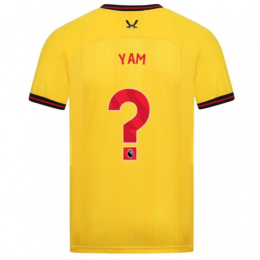 Kandiny Hombre Camiseta Callum Yam #0 Amarillo 2ª Equipación 2023/24 La Camisa Chile