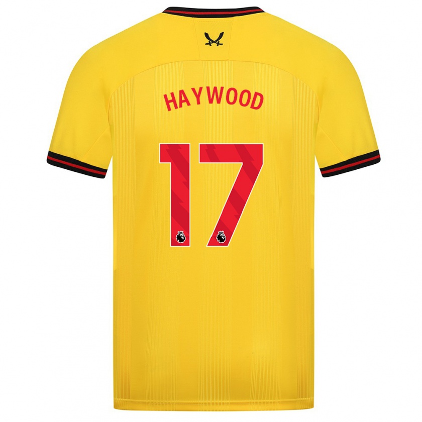 Kandiny Hombre Camiseta Sophie Haywood #17 Amarillo 2ª Equipación 2023/24 La Camisa Chile