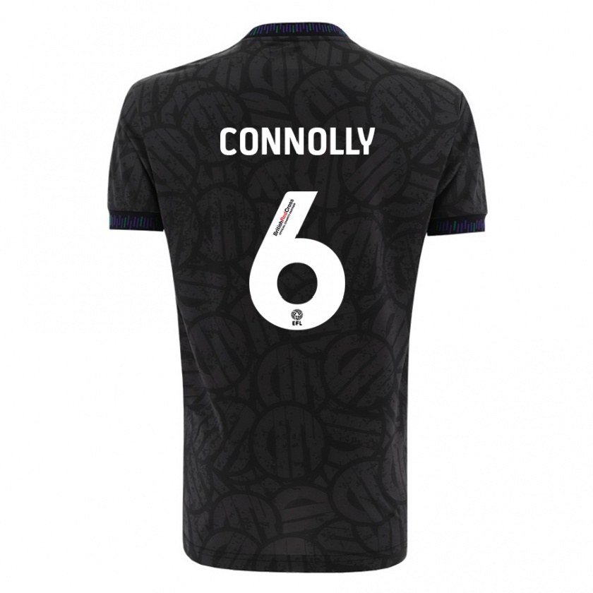 Kandiny Hombre Camiseta Megan Connolly #6 Negro 2ª Equipación 2023/24 La Camisa Chile
