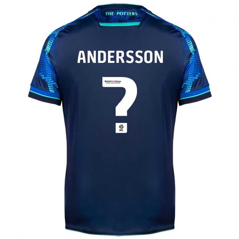 Kandiny Hombre Camiseta Edwin Andersson #0 Armada 2ª Equipación 2023/24 La Camisa Chile