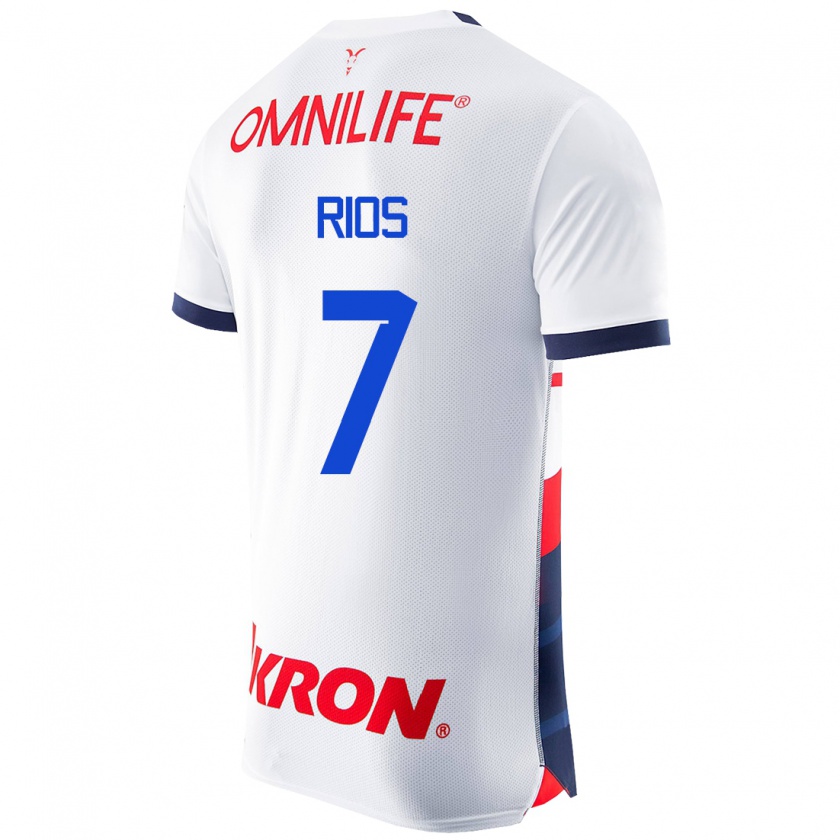 Kandiny Hombre Camiseta Daniel Ríos #7 Blanco 2ª Equipación 2023/24 La Camisa Chile