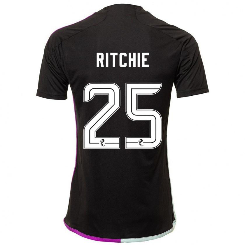 Kandiny Hombre Camiseta Tom Ritchie #25 Negro 2ª Equipación 2023/24 La Camisa Chile