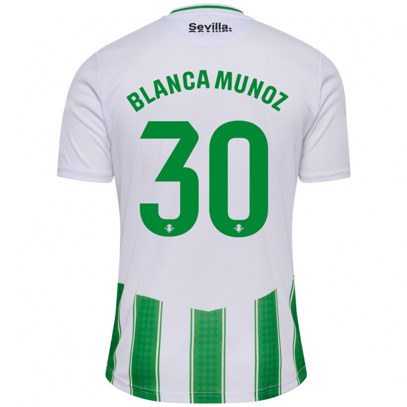 Kandiny Mujer Camiseta Blanca Muñoz #30 Blanco 1ª Equipación 2023/24 La Camisa Chile