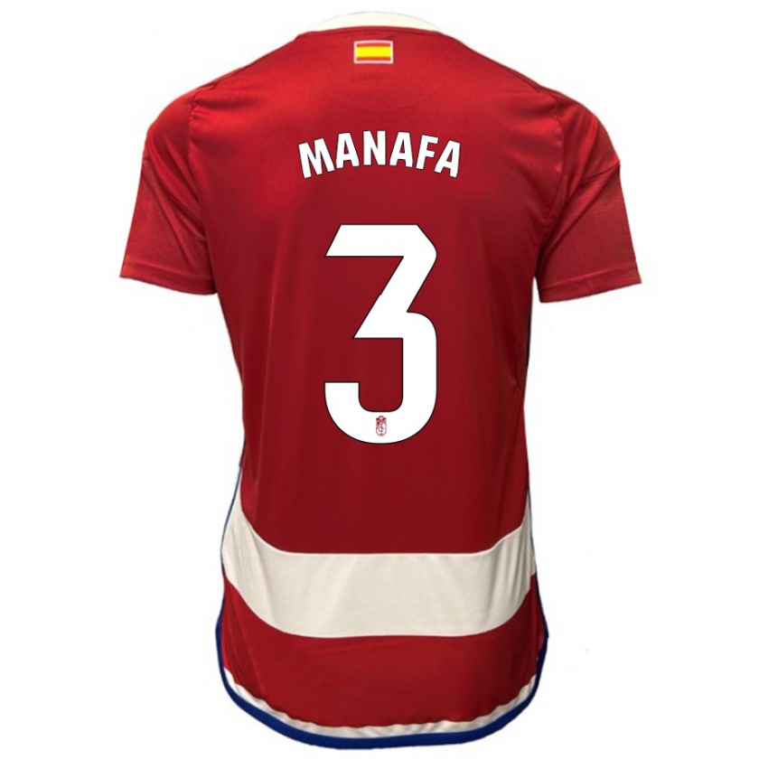 Kandiny Mujer Camiseta Wilson Manafá #3 Rojo 1ª Equipación 2023/24 La Camisa Chile