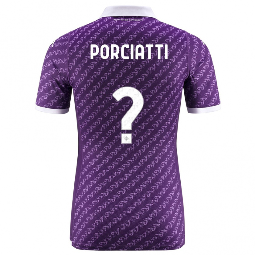 Kandiny Mujer Camiseta Filippo Porciatti #0 Violeta 1ª Equipación 2023/24 La Camisa Chile