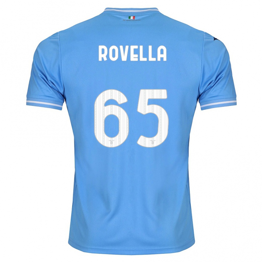 Kandiny Mujer Camiseta Nicolò Rovella #65 Azul 1ª Equipación 2023/24 La Camisa Chile