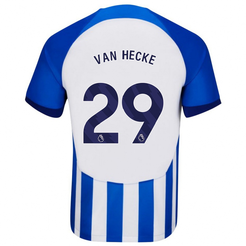 Kandiny Mujer Camiseta Jan Paul Van Hecke #29 Azul 1ª Equipación 2023/24 La Camisa Chile