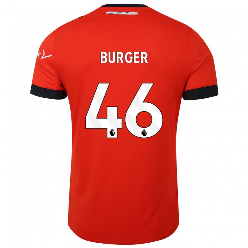 Kandiny Mujer Camiseta Jake Burger #46 Rojo 1ª Equipación 2023/24 La Camisa Chile