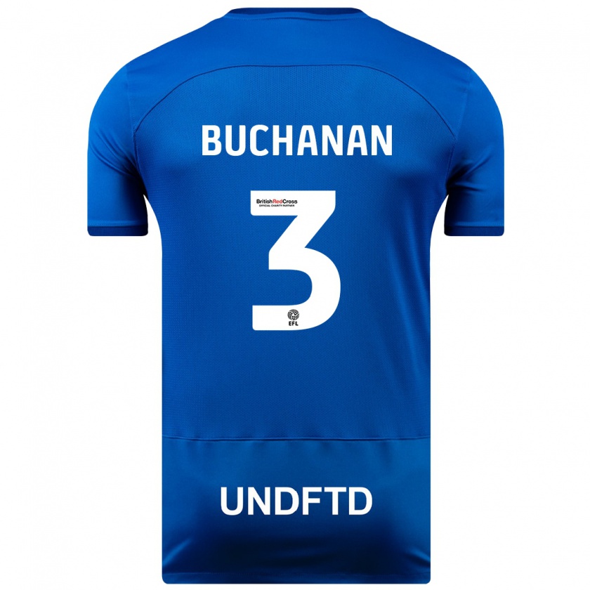 Kandiny Mujer Camiseta Lee Buchanan #3 Azul 1ª Equipación 2023/24 La Camisa Chile
