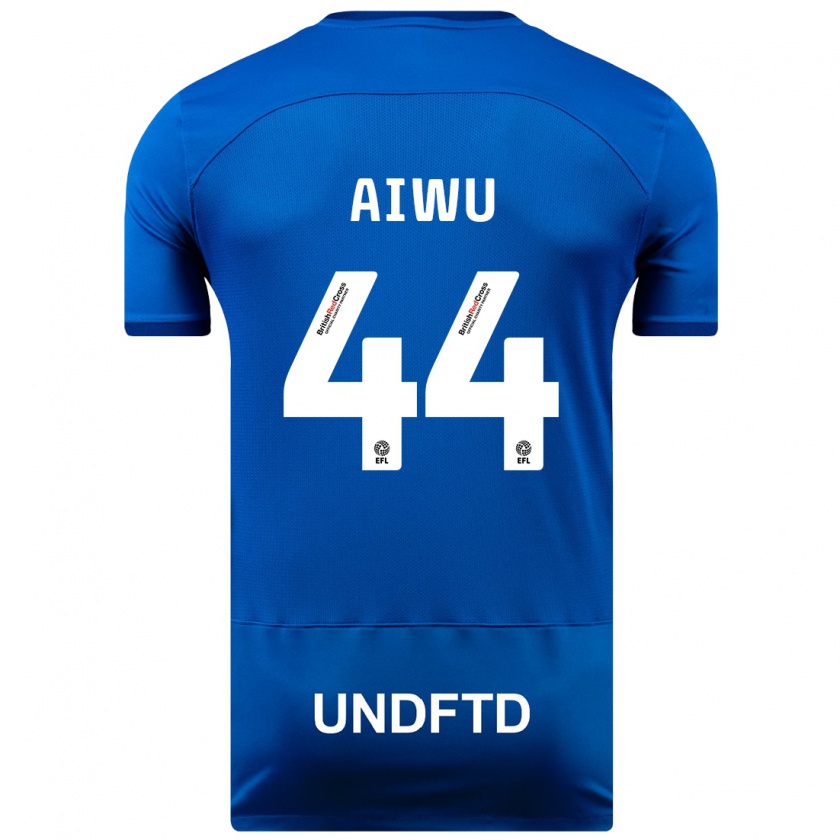 Kandiny Mujer Camiseta Emanuel Aiwu #44 Azul 1ª Equipación 2023/24 La Camisa Chile