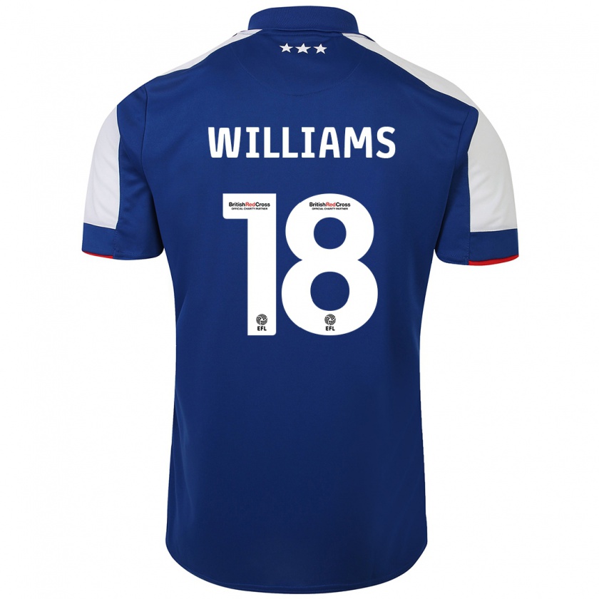 Kandiny Mujer Camiseta Brandon Williams #18 Azul 1ª Equipación 2023/24 La Camisa Chile