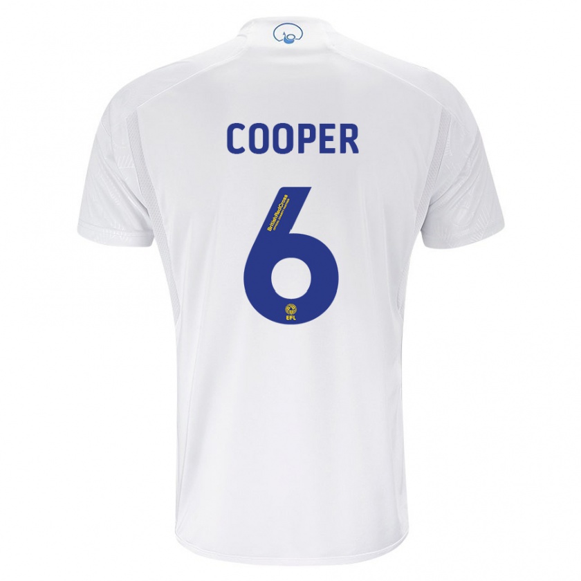 Kandiny Mujer Camiseta Liam Cooper #6 Blanco 1ª Equipación 2023/24 La Camisa Chile