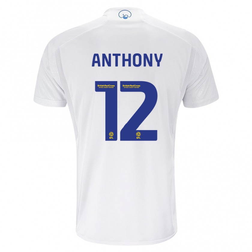 Kandiny Mujer Camiseta Jaidon Anthony #12 Blanco 1ª Equipación 2023/24 La Camisa Chile