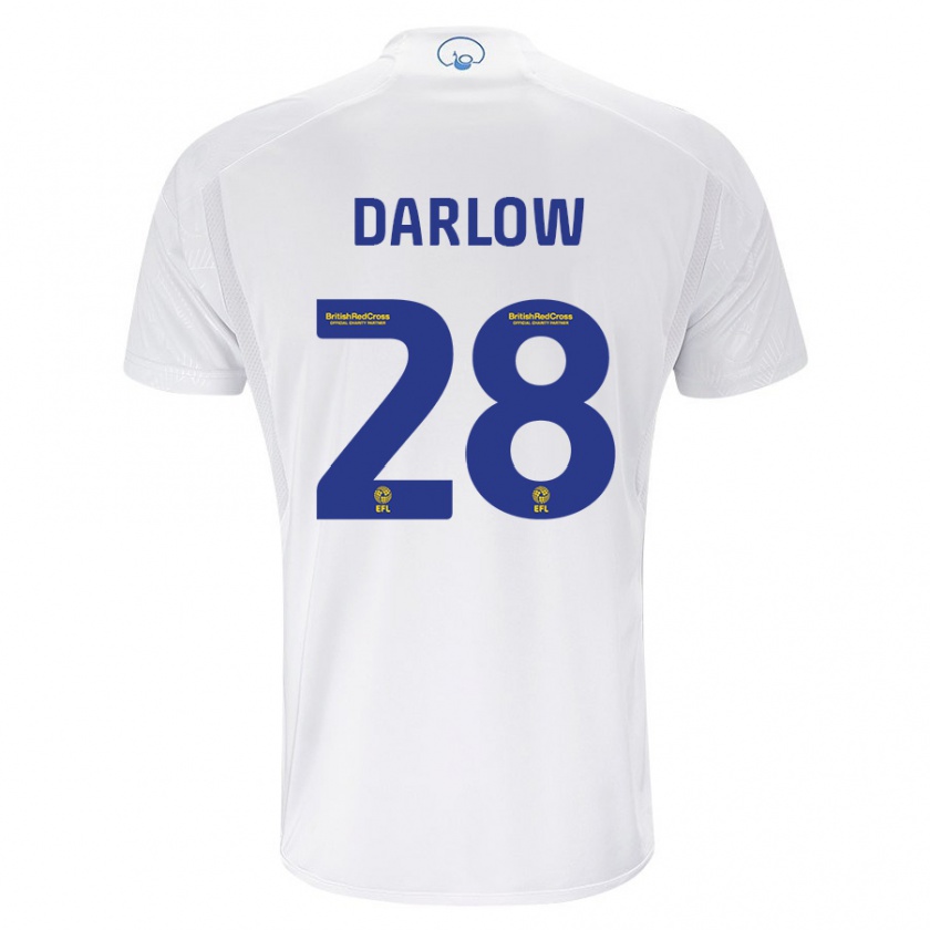 Kandiny Mujer Camiseta Karl Darlow #28 Blanco 1ª Equipación 2023/24 La Camisa Chile