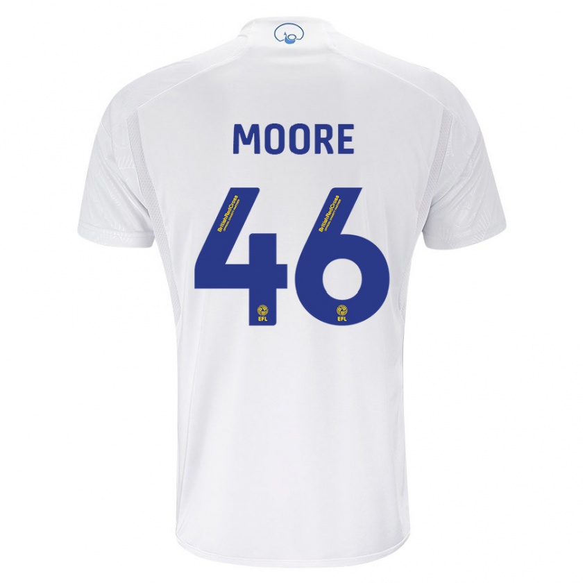Kandiny Mujer Camiseta Kris Moore #46 Blanco 1ª Equipación 2023/24 La Camisa Chile