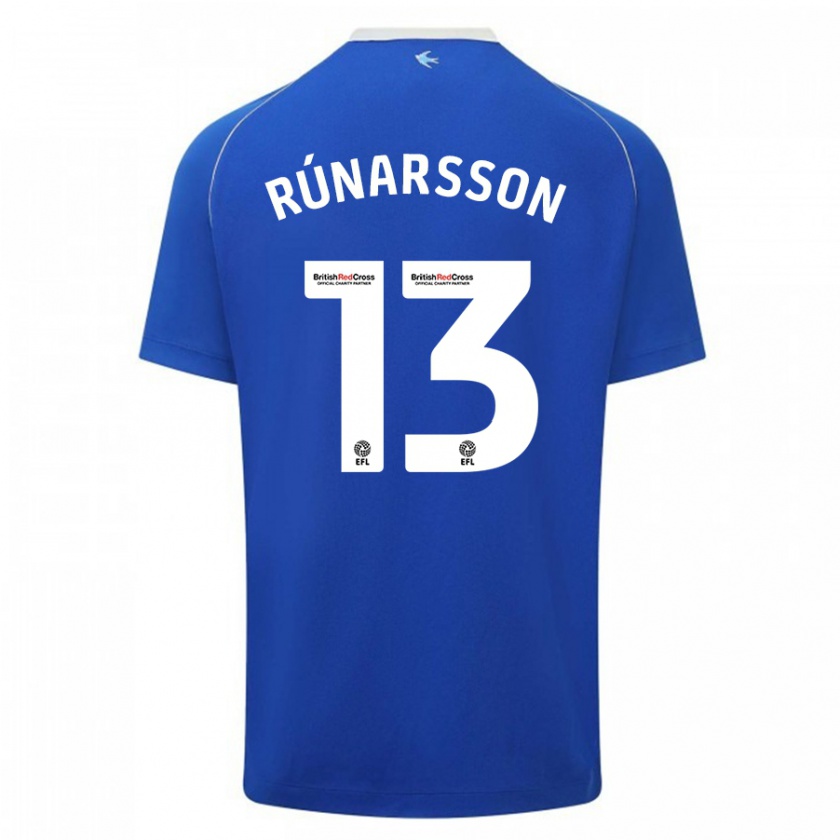 Kandiny Mujer Camiseta Rúnar Alex Rúnarsson #13 Azul 1ª Equipación 2023/24 La Camisa Chile