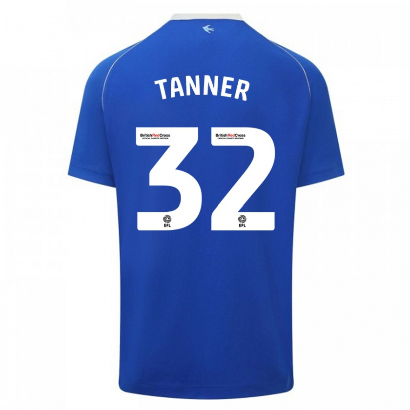 Kandiny Mujer Camiseta Ollie Tanner #32 Azul 1ª Equipación 2023/24 La Camisa Chile