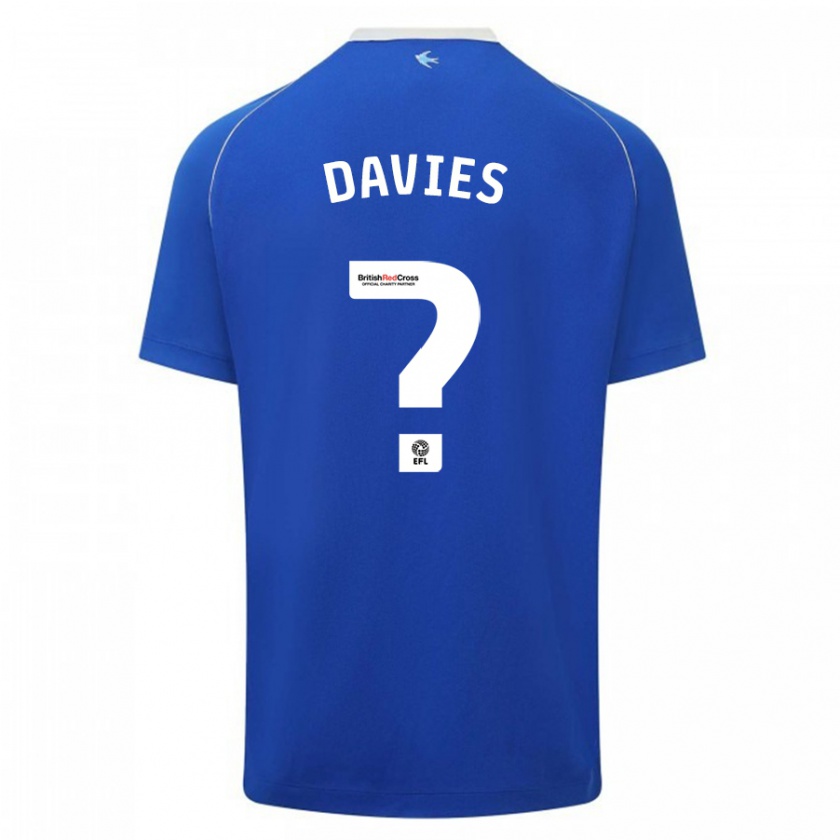 Kandiny Mujer Camiseta Jake Davies #0 Azul 1ª Equipación 2023/24 La Camisa Chile
