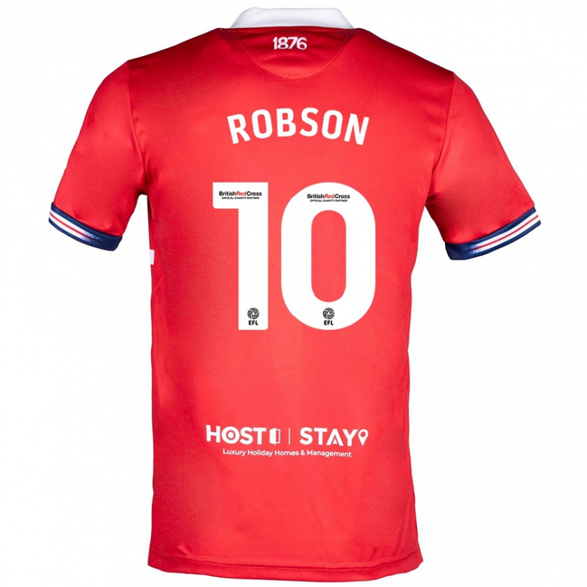 Kandiny Mujer Camiseta Lauren Robson #10 Rojo 1ª Equipación 2023/24 La Camisa Chile