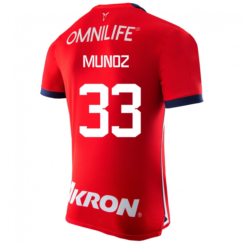 Kandiny Mujer Camiseta Zahid Muñoz #33 Rojo 1ª Equipación 2023/24 La Camisa Chile