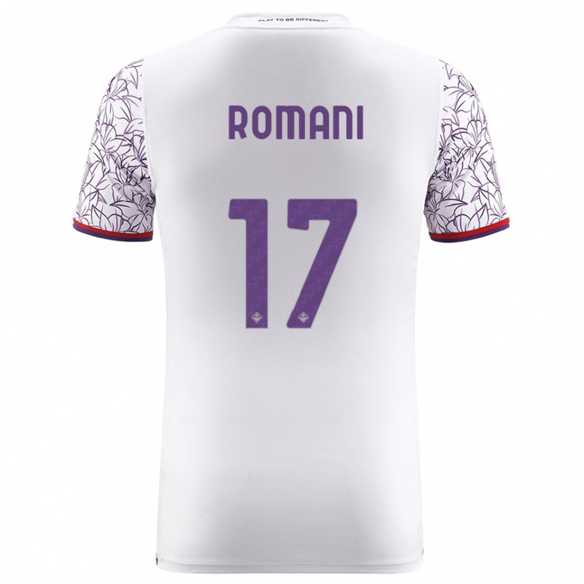 Kandiny Mujer Camiseta Lorenzo Romani #17 Blanco 2ª Equipación 2023/24 La Camisa Chile