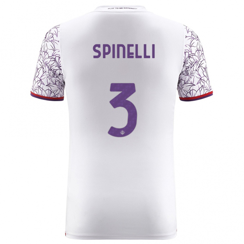 Kandiny Mujer Camiseta Giorgia Spinelli #3 Blanco 2ª Equipación 2023/24 La Camisa Chile