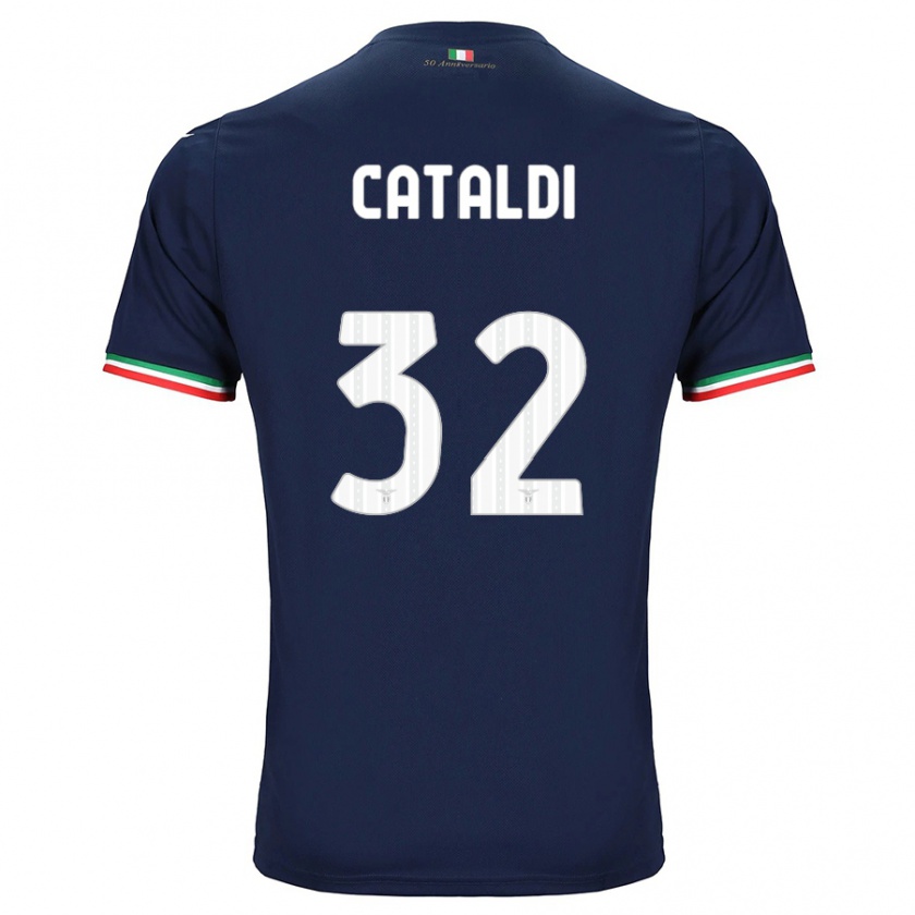 Kandiny Mujer Camiseta Danilo Cataldi #32 Armada 2ª Equipación 2023/24 La Camisa Chile