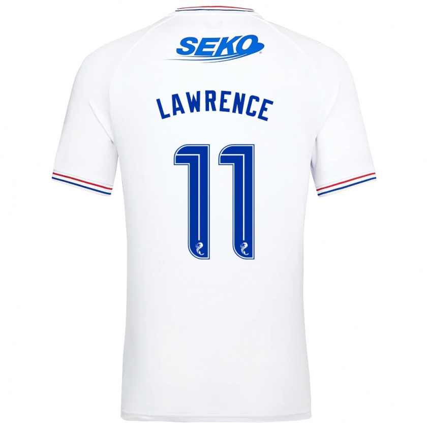 Kandiny Mujer Camiseta Tom Lawrence #11 Blanco 2ª Equipación 2023/24 La Camisa Chile