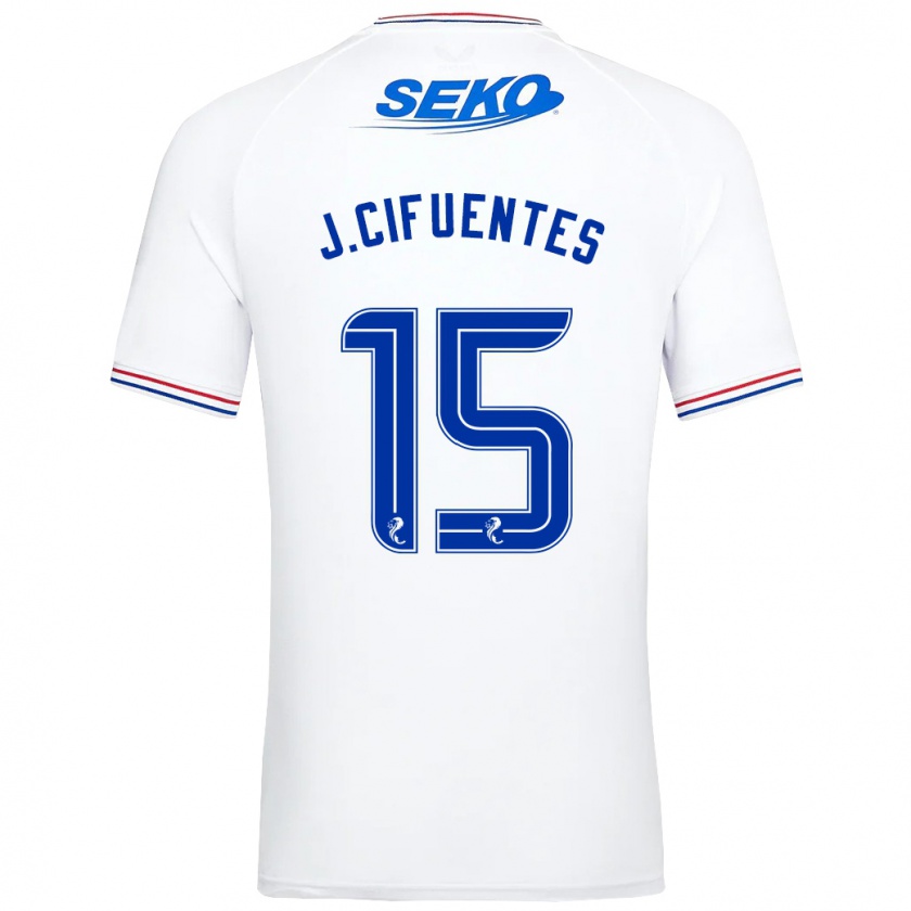 Kandiny Mujer Camiseta José Cifuentes #15 Blanco 2ª Equipación 2023/24 La Camisa Chile