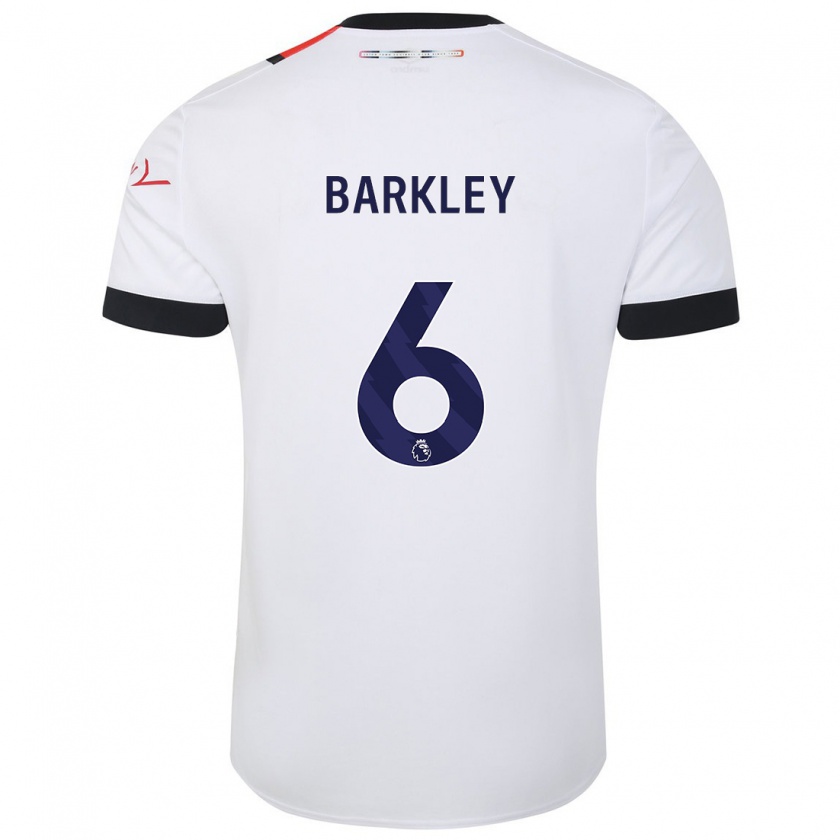Kandiny Mujer Camiseta Ross Barkley #6 Blanco 2ª Equipación 2023/24 La Camisa Chile