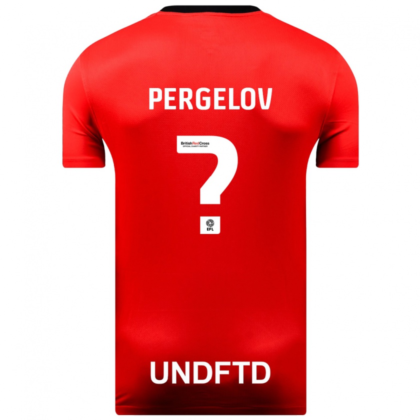 Kandiny Mujer Camiseta Stoyan Pergelov #0 Rojo 2ª Equipación 2023/24 La Camisa Chile