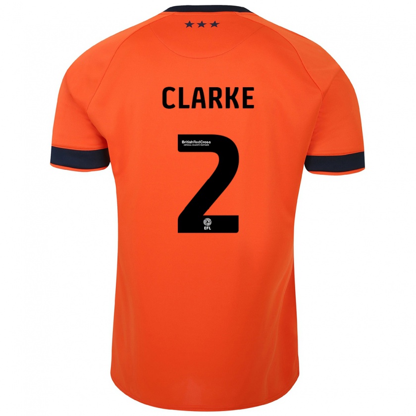 Kandiny Mujer Camiseta Harry Clarke #2 Naranja 2ª Equipación 2023/24 La Camisa Chile