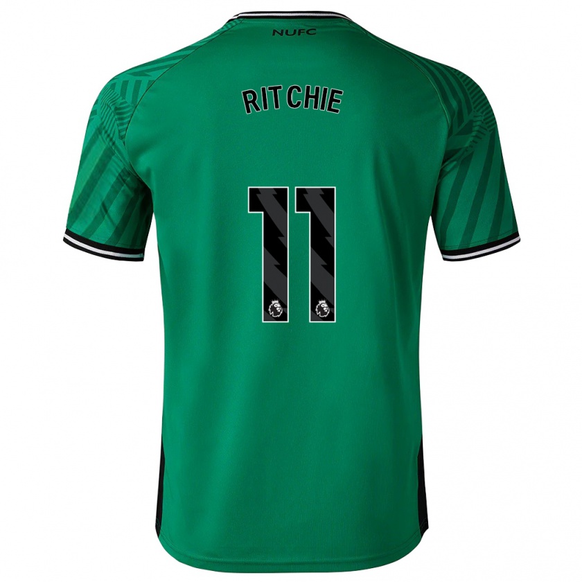 Kandiny Mujer Camiseta Matt Ritchie #11 Verde 2ª Equipación 2023/24 La Camisa Chile