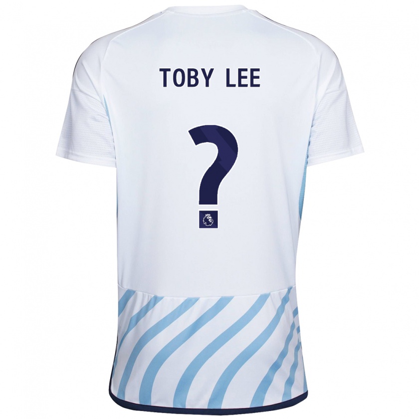 Kandiny Mujer Camiseta Toby Lee #0 Blanco Azul 2ª Equipación 2023/24 La Camisa Chile