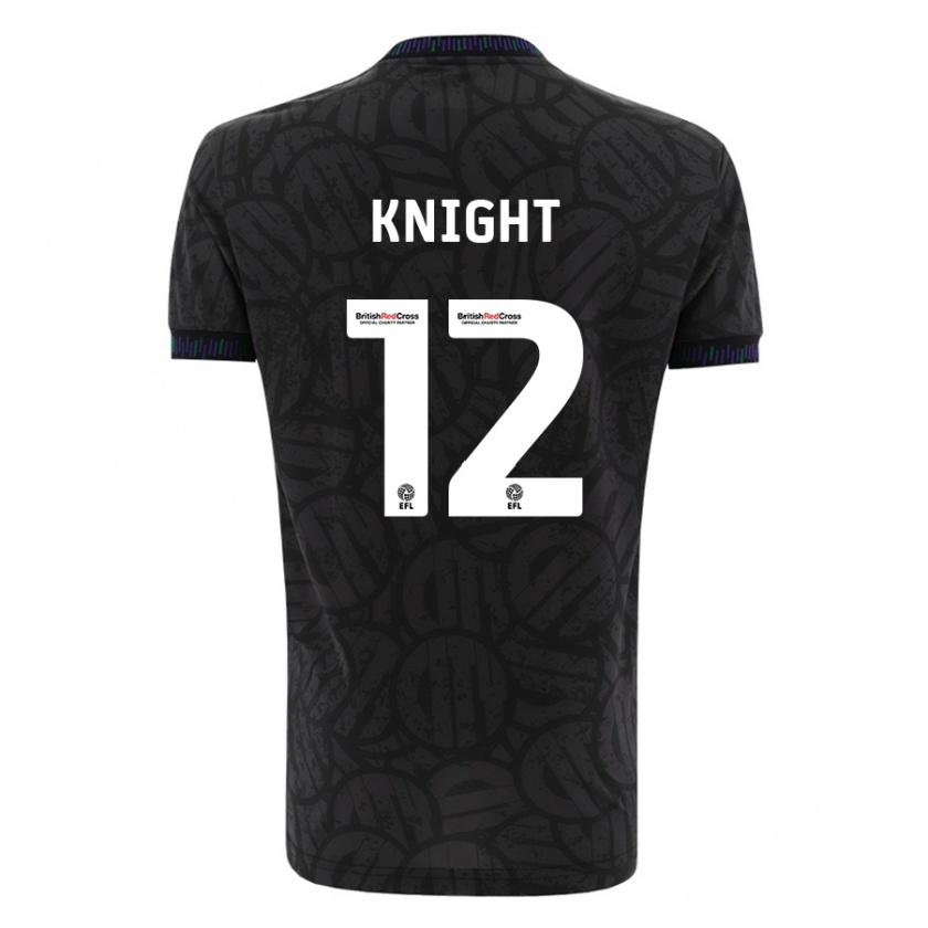 Kandiny Mujer Camiseta Jason Knight #12 Negro 2ª Equipación 2023/24 La Camisa Chile