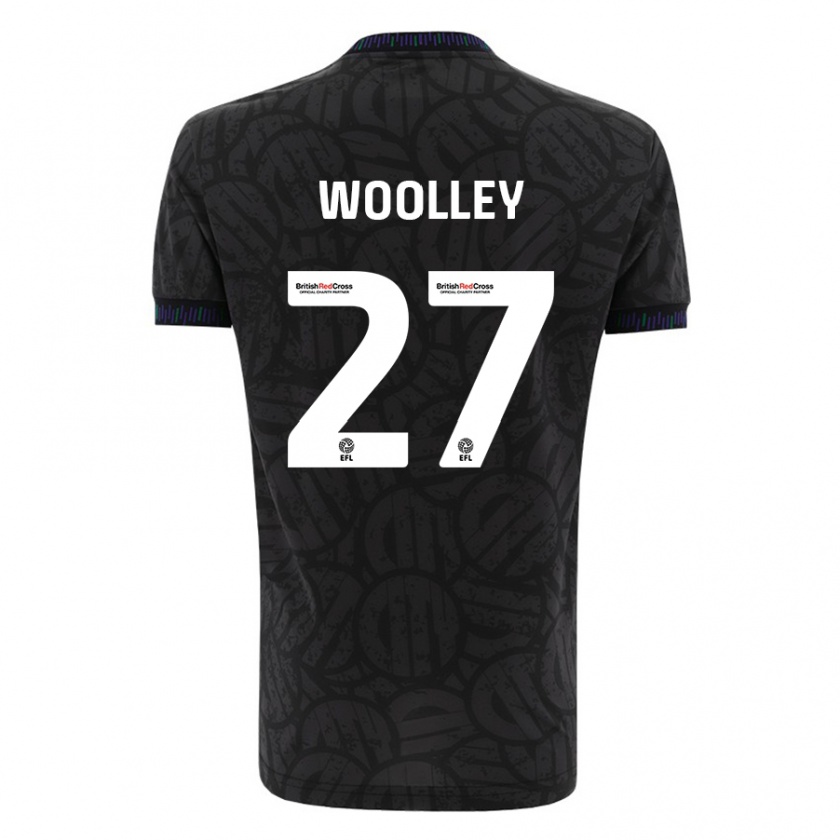 Kandiny Mujer Camiseta Jesse Woolley #27 Negro 2ª Equipación 2023/24 La Camisa Chile