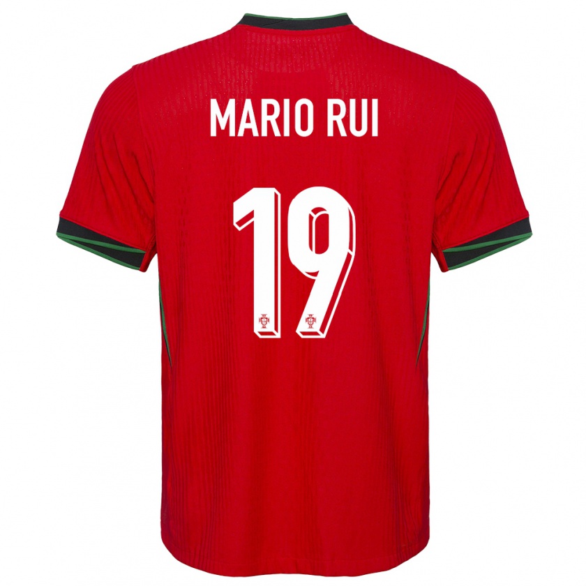 Kandiny Niño Camiseta Portugal Mario Rui #19 Rojo 1ª Equipación 24-26 La Camisa Chile