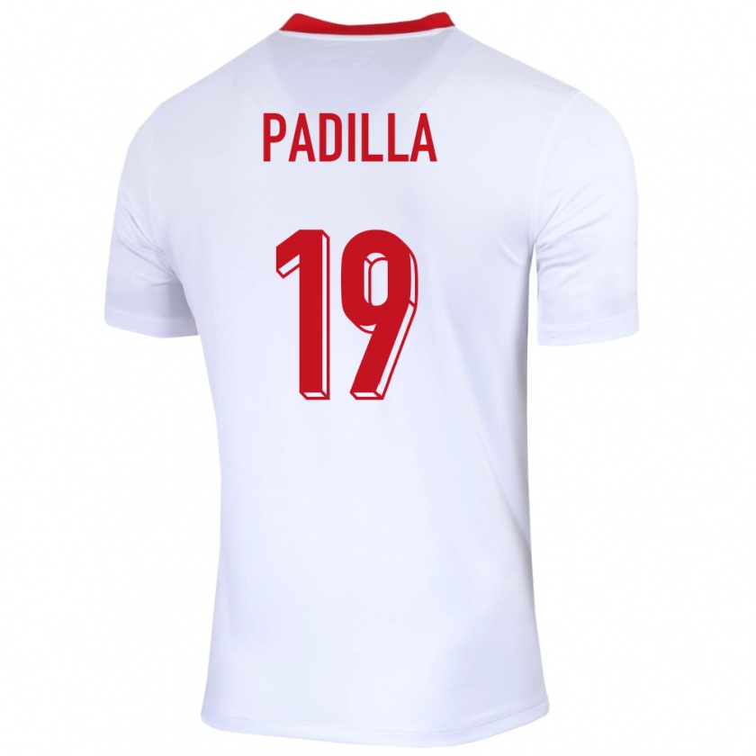 Kandiny Niño Camiseta Polonia Natalia Padilla #19 Blanco 1ª Equipación 24-26 La Camisa Chile
