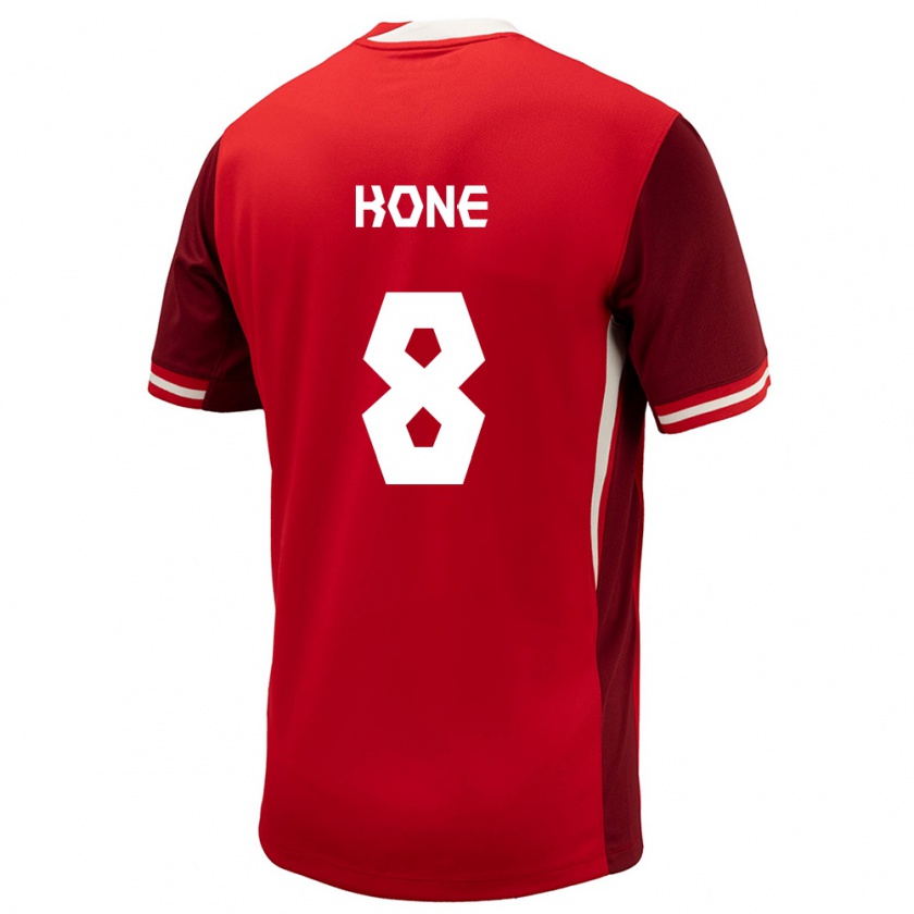 Kandiny Niño Camiseta Canadá Ismaël Koné #8 Rojo 1ª Equipación 24-26 La Camisa Chile