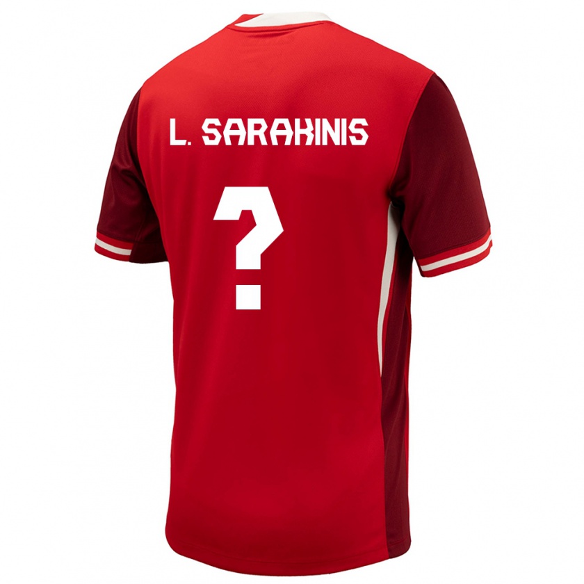 Kandiny Niño Camiseta Canadá Lucas Sarakinis #0 Rojo 1ª Equipación 24-26 La Camisa Chile