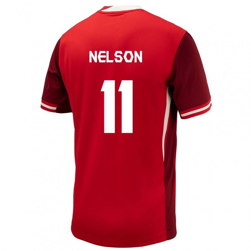 Kandiny Niño Camiseta Canadá Jayden Nelson #11 Rojo 1ª Equipación 24-26 La Camisa Chile