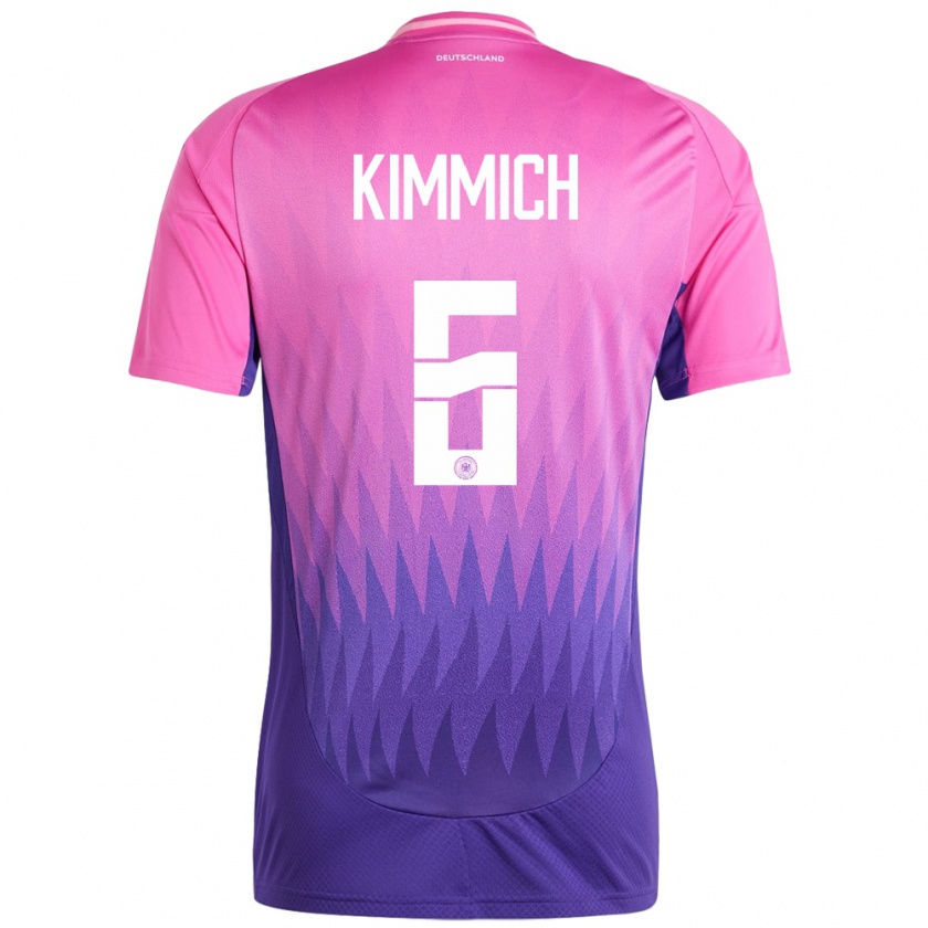 Kandiny Niño Camiseta Alemania Joshua Kimmich #6 Rosado Morado 2ª Equipación 24-26 La Camisa Chile