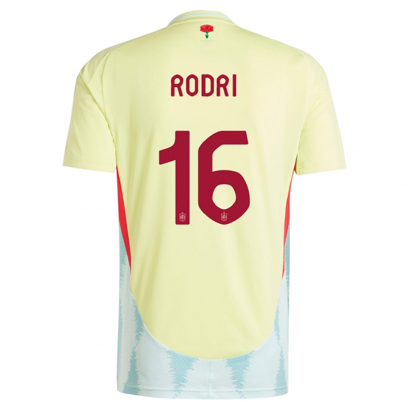 Kandiny Niño Camiseta España Rodri #16 Amarillo 2ª Equipación 24-26 La Camisa Chile