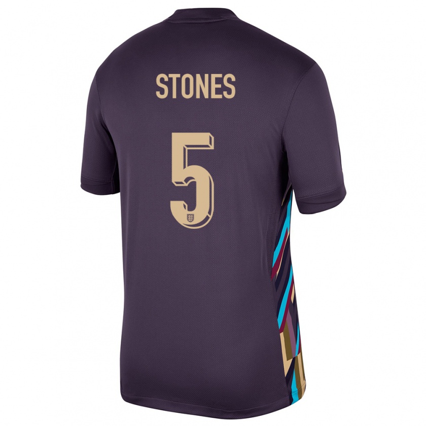 Kandiny Niño Camiseta Inglaterra John Stones #5 Pasa Oscura 2ª Equipación 24-26 La Camisa Chile