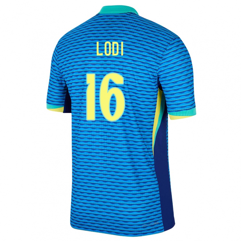 Kandiny Niño Camiseta Brasil Renan Lodi #16 Azul 2ª Equipación 24-26 La Camisa Chile