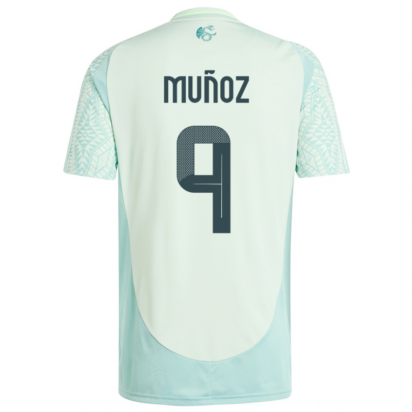 Kandiny Niño Camiseta México Santiago Munoz #9 Lino Verde 2ª Equipación 24-26 La Camisa Chile