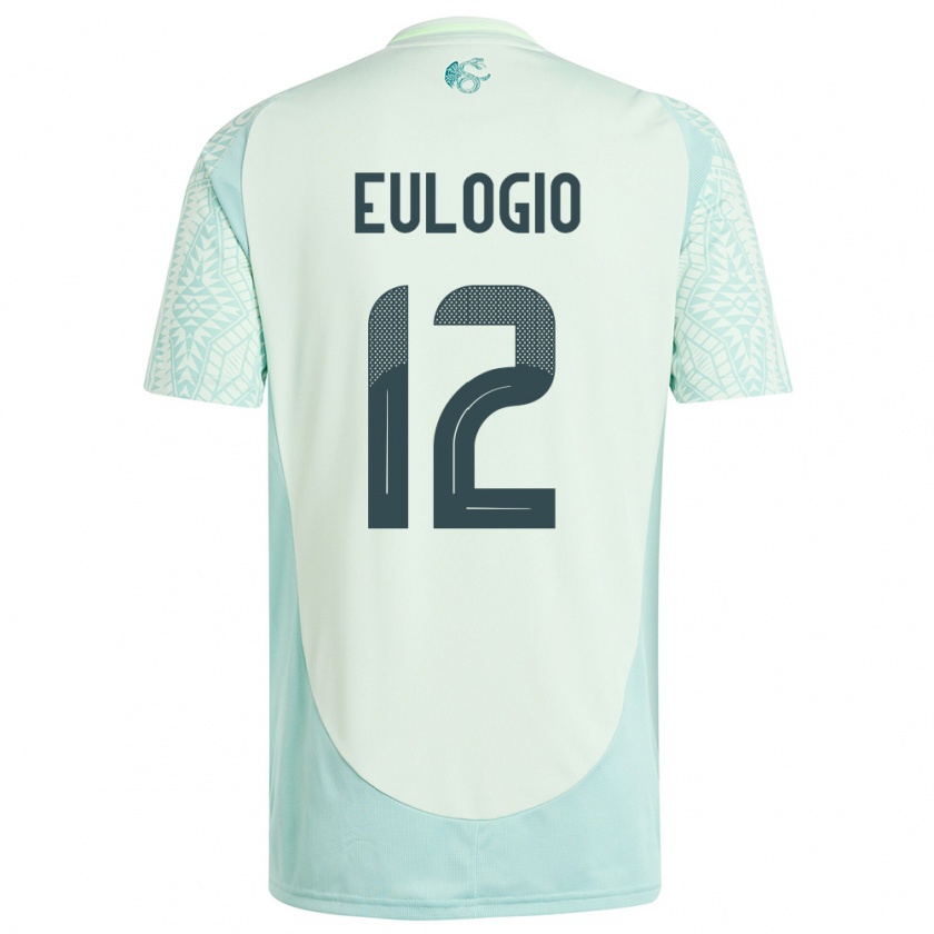 Kandiny Niño Camiseta México Jose Eulogio #12 Lino Verde 2ª Equipación 24-26 La Camisa Chile